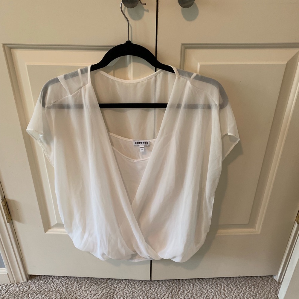 White sheer top
